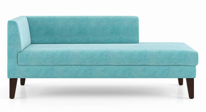 Sigmund Day Bed (Right Aligned, Icy Turquoise Velvet) by Urban Ladder - Front View Design 1 - 350185