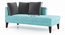 Sigmund Day Bed (Right Aligned, Icy Turquoise Velvet) by Urban Ladder - Image 1 Design 1 Cross View - 350187