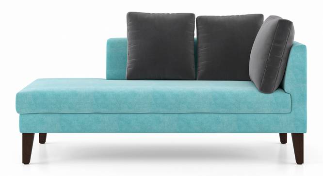 Sigmund Day Bed (Left Aligned, Icy Turquoise Velvet) by Urban Ladder - Front View Design 1 - 350190