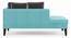 Sigmund Day Bed (Left Aligned, Icy Turquoise Velvet) by Urban Ladder - Rear View Design 1 - 350199