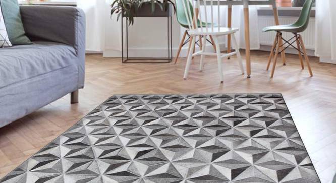 Dilox Rug (Grey, Rectangle Carpet Shape, 305 x 244cm  (120" x 90") Carpet Size) by Urban Ladder - Design 1 Full View - 350401