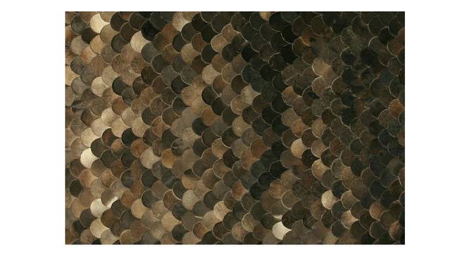 Curvy Rug (Rectangle Carpet Shape, 122 x 183 cm  (48" x 72") Carpet Size, Dark Brown) by Urban Ladder - Front View Design 1 - 350438