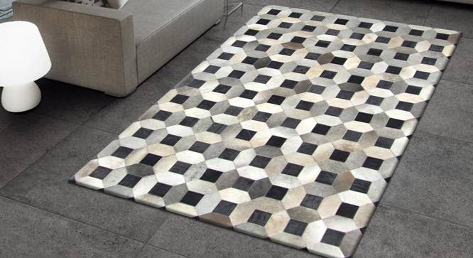 Teflon Rug (Black, Rectangle Carpet Shape, 244 x 152 cm  (96" x 60") Carpet Size) by Urban Ladder - Design 1 Full View - 350619