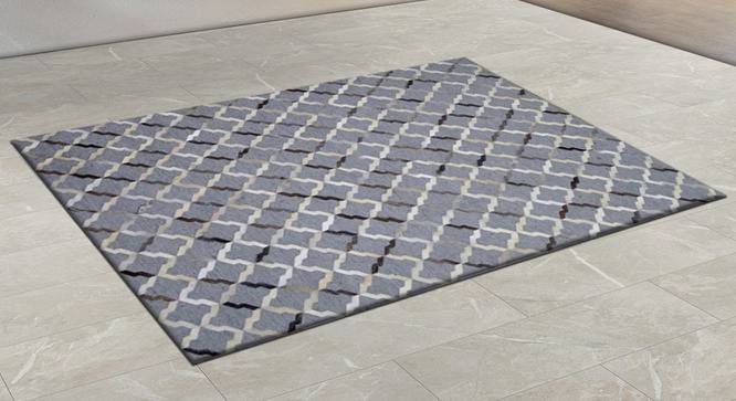 Dellin Rug (Grey, Rectangle Carpet Shape, 91 x 152 cm  (36" x 60") Carpet Size) by Urban Ladder - Design 1 Full View - 350817