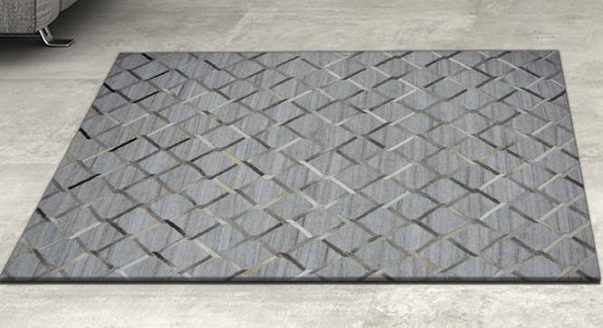 Elumx Rug (Grey, Rectangle Carpet Shape, 122 x 183 cm  (48" x 72") Carpet Size) by Urban Ladder - Design 1 Full View - 350823