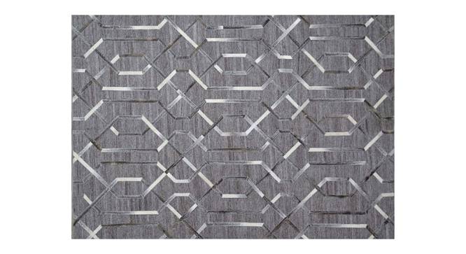 Floss Rug (Grey, Rectangle Carpet Shape, 122 x 183 cm  (48" x 72") Carpet Size) by Urban Ladder - Front View Design 1 - 350863