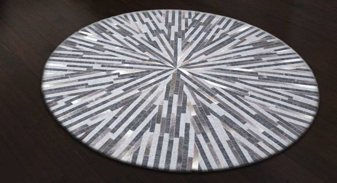 Oran Rug (Grey, Round Carpet Shape, 120 x 120 cm (48" x 48") Carpet Size) by Urban Ladder - Design 1 Full View - 350923