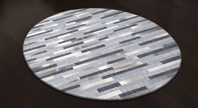 Opus Rug (Grey, Round Carpet Shape, 91 x 91 cm  (36" x 36") Carpet Size) by Urban Ladder - Design 1 Full View - 350927