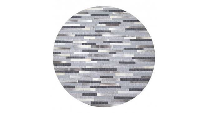 Opus Rug (Grey, Round Carpet Shape, 91 x 91 cm  (36" x 36") Carpet Size) by Urban Ladder - Front View Design 1 - 350937