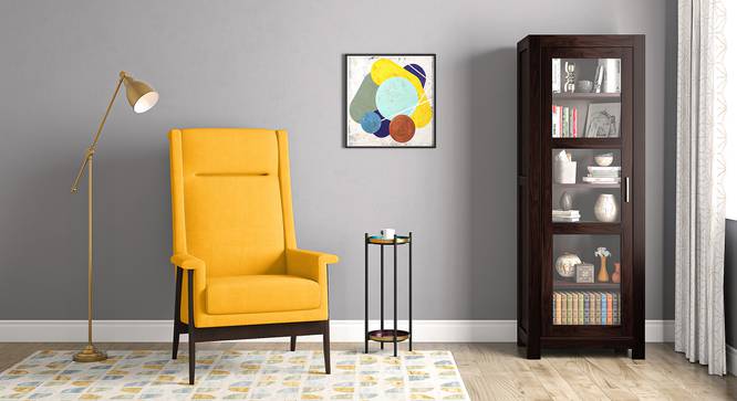 Milo Wing Chair (Matte Mustard Yellow) by Urban Ladder - Full View Design 1 - 350953