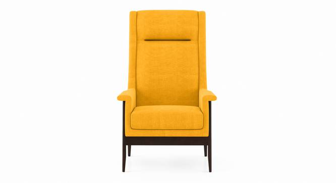 Milo Wing Chair (Matte Mustard Yellow) by Urban Ladder - Front View Design 1 - 350954