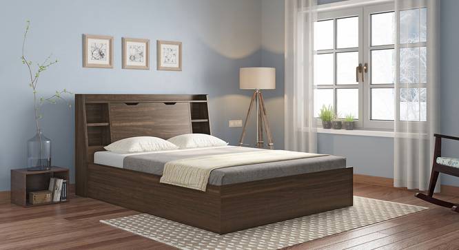 Scott Storage Bed (King Bed Size, Box Storage Type, Californian Walnut Finish) by Urban Ladder - Full View Design 1 - 351182