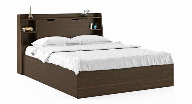 Scott Storage Bed (King Bed Size, Box Storage Type, Californian Walnut Finish) by Urban Ladder - Cross View Design 1 - 351184