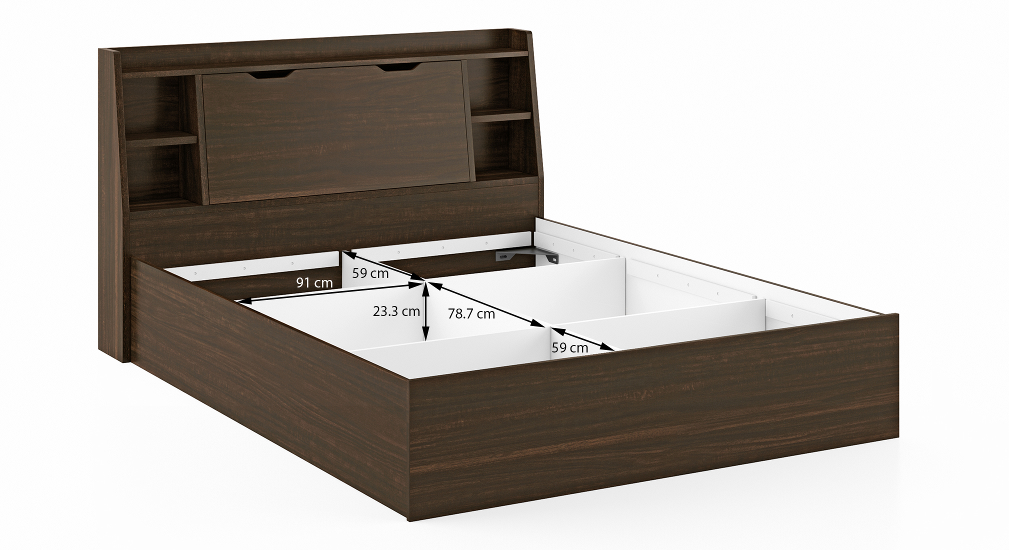 Scott storage bed size king finish californian walnut dim2