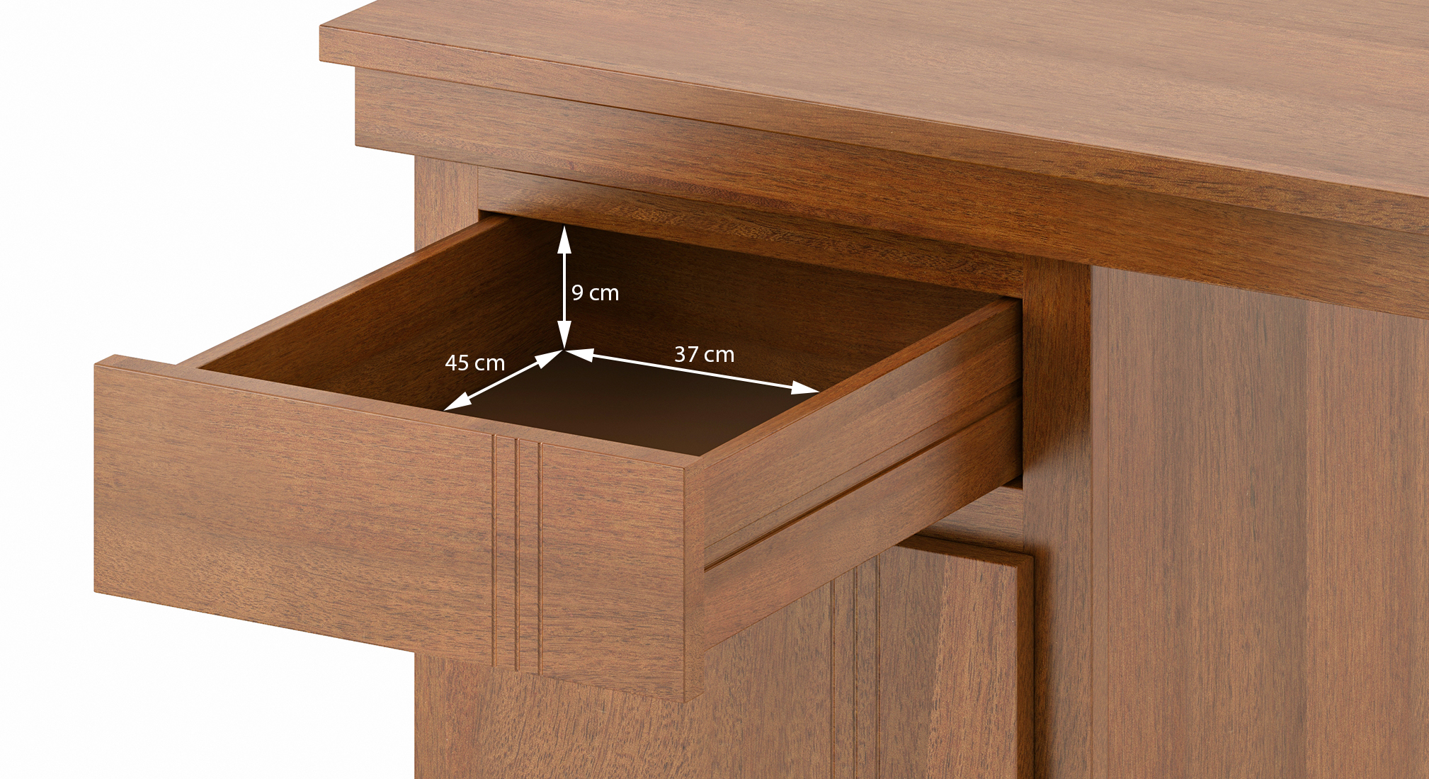 Bradbury desk amber walnut siz large dim2