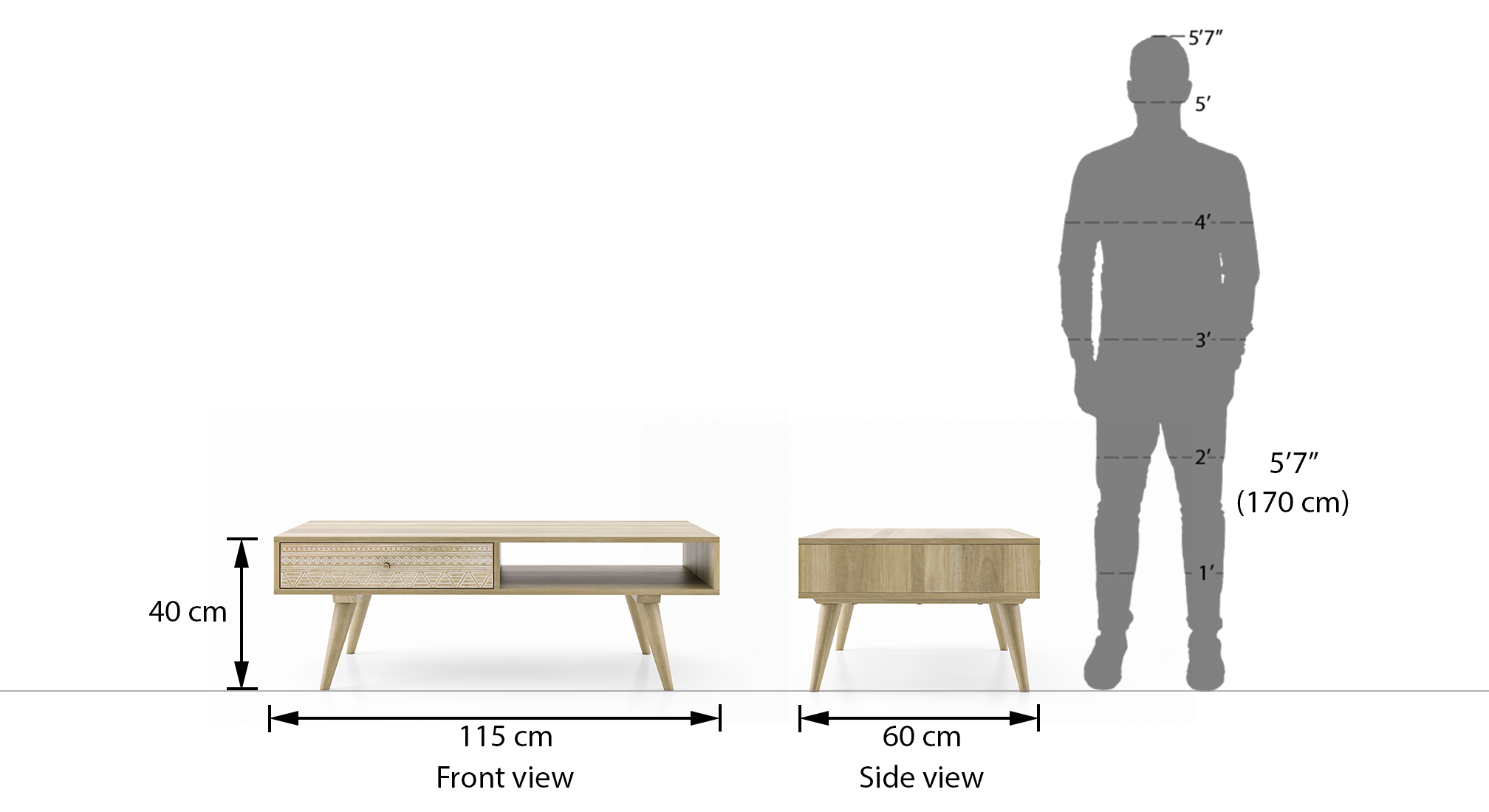 Ivara coffee table natural dim1