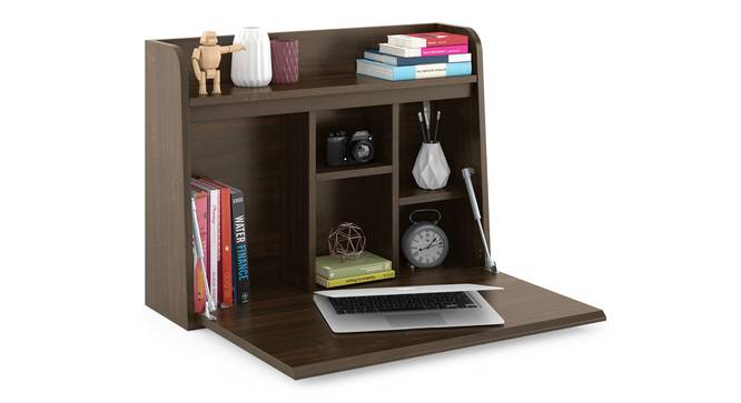 Grisham Wall Mounted Study Table (Californian Walnut Finish) by Urban Ladder - Cross View Design 1 Details - 351368