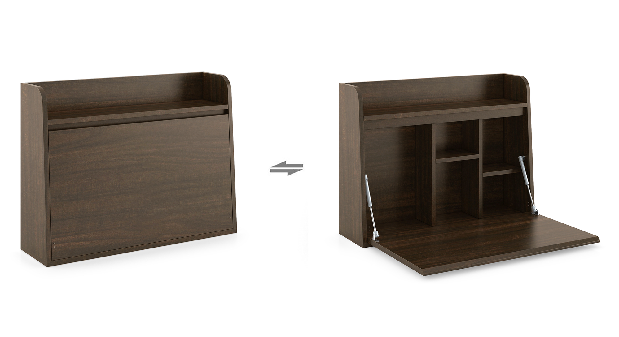 Wall mounted top foldable study table