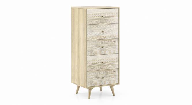 Ivara Tall Chest of Drawer (Natural Finish) by Urban Ladder - Cross View Design 1 - 351376