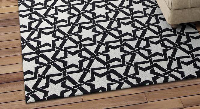 Andrea Carpet (Rectangle Carpet Shape, Black & White, 244 x 152 cm  (96" x 60") Carpet Size) by Urban Ladder - Design 1 Half View - 351968
