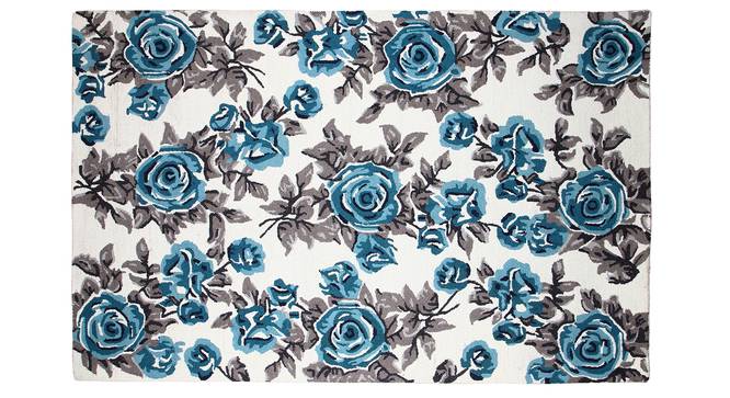 Alina Carpet (Blue, Rectangle Carpet Shape, 244 x 152 cm  (96" x 60") Carpet Size) by Urban Ladder - Front View Design 1 - 351973