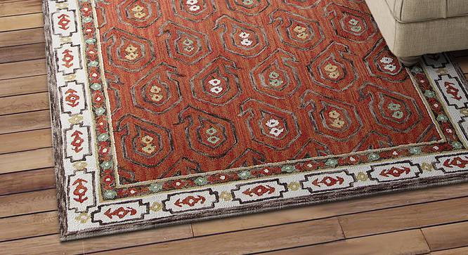 Cecilia Carpet (Rectangle Carpet Shape, Maroon, 244 x 152 cm  (96" x 60") Carpet Size) by Urban Ladder - Design 1 Half View - 351983