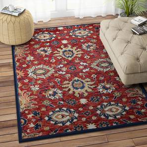 Hall Carpet Design Red Traditional Hand Tufted Wool Carpet
