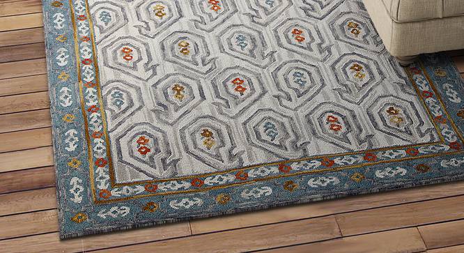 Valeria Carpet (Rectangle Carpet Shape, Ivory, 244 x 152 cm  (96" x 60") Carpet Size) by Urban Ladder - Design 1 Half View - 352012