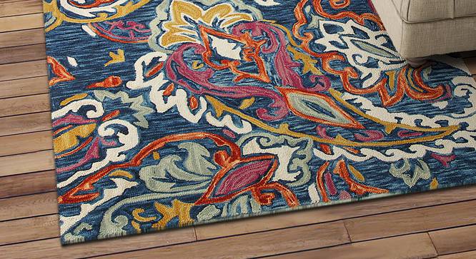 Blakely Carpet (Blue, Rectangle Carpet Shape, 244 x 152 cm  (96" x 60") Carpet Size) by Urban Ladder - Design 1 Half View - 352029