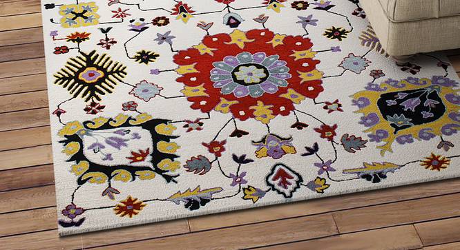 Daisy Carpet (Rectangle Carpet Shape, 244 x 152 cm  (96" x 60") Carpet Size) by Urban Ladder - Design 1 Half View - 352045