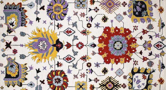 Daisy Carpet (Rectangle Carpet Shape, 244 x 152 cm  (96" x 60") Carpet Size) by Urban Ladder - Front View Design 1 - 352049