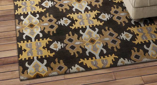 Claudia Carpet (Black, Rectangle Carpet Shape, 244 x 152 cm  (96" x 60") Carpet Size) by Urban Ladder - Design 1 Half View - 352063