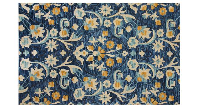 Genevieve Carpet (Blue, Rectangle Carpet Shape, 244 x 152 cm  (96" x 60") Carpet Size) by Urban Ladder - Front View Design 1 - 352070