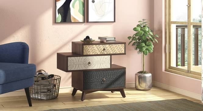 Zenga Side Table (Antique Walnut Finish) by Urban Ladder - Full View Design 1 - 352161