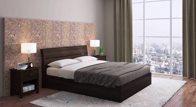 Myers Hydraulic Storage Bed (Queen Bed Size, Dark Walnut Finish) by Urban Ladder - Full View Design 1 - 