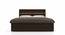 Myers Hydraulic Storage Bed (Queen Bed Size, Dark Walnut Finish) by Urban Ladder - Design 1 Semi Side View Front View - 352199