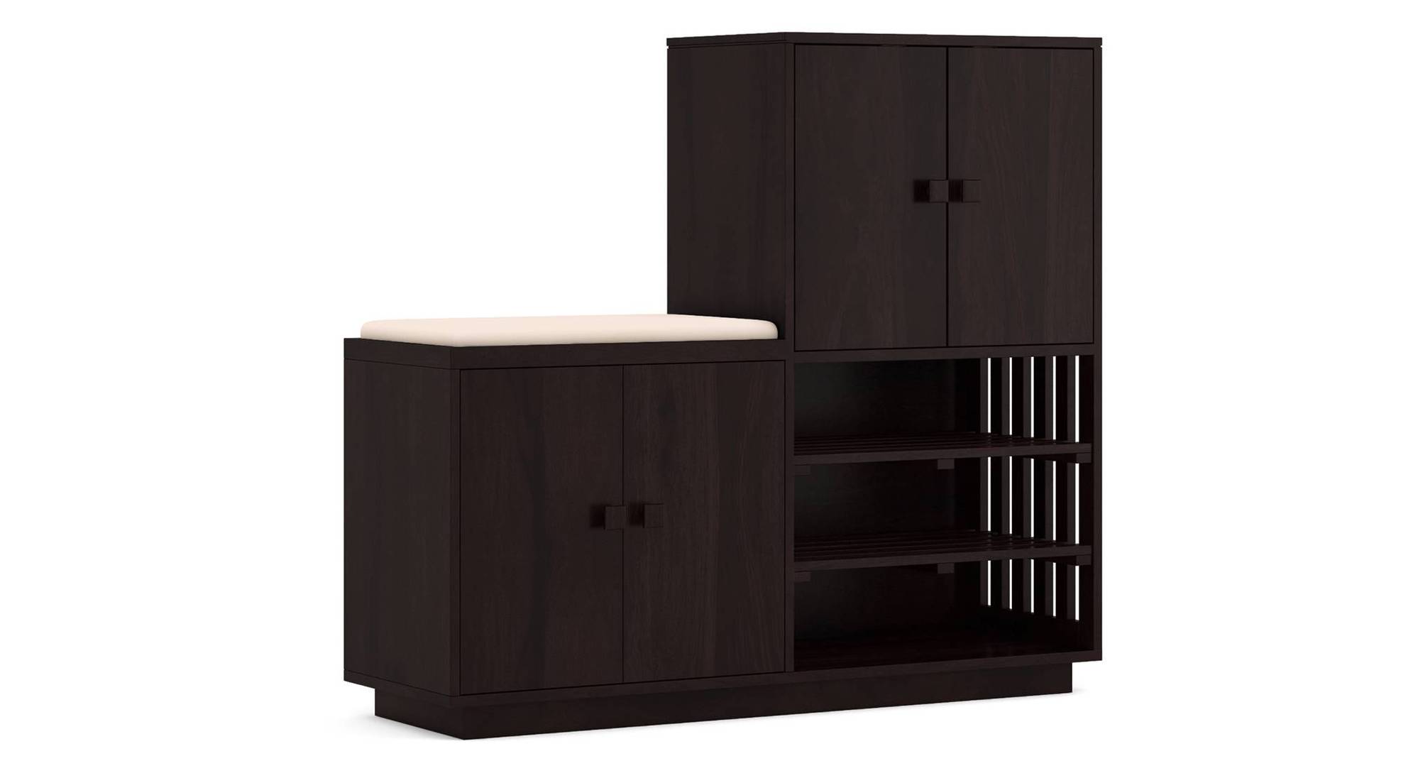 Wellington Shoe Rack in Mango Mahogany Finish Urban Ladder