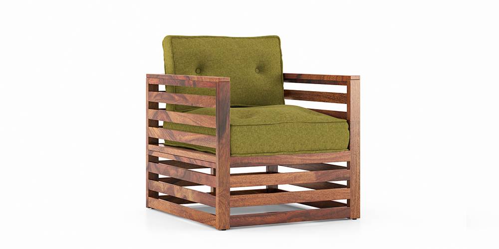 Raymond Wooden Sofa Teak Finish (Lava) Urban Ladder