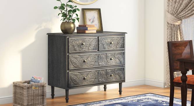 Elisa Chest Of Four Drawers (Antique Grey Finish) by Urban Ladder - Full View Design 1 - 352343