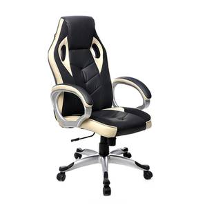Gaming Chairs Design Adiko Swivel Study Chair in Cream / Black Colour