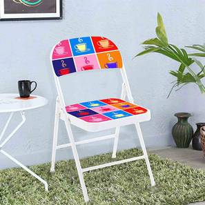 Metal Chair Design Emma Metal Outdoor Chair in Multicolor Colour - Set of 1