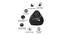 Shane Filled Bean Bag (with beans Bean Bag Type) by Urban Ladder - Design 1 Close View - 356167