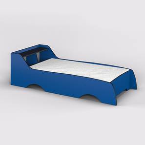 Batty Engineered Wood Non Storage Bed in Electric Blue Colour - Urban ...