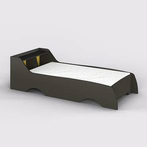 Grey Bed Design Batty Engineered Wood Non Storage Bed in Dark Grey Colour