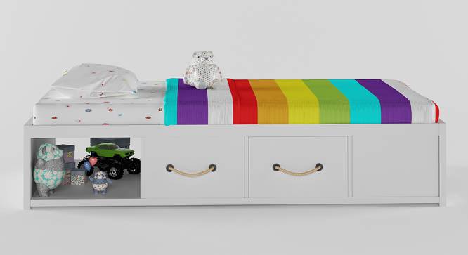 Collected Cool Bed-White (White, Matte Finish) by Urban Ladder - Front View Design 1 - 356396
