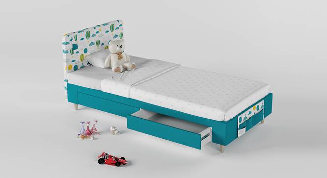 Color Play Bed-Blue (Blue, Matte Finish) by Urban Ladder - Cross View Design 1 - 356402