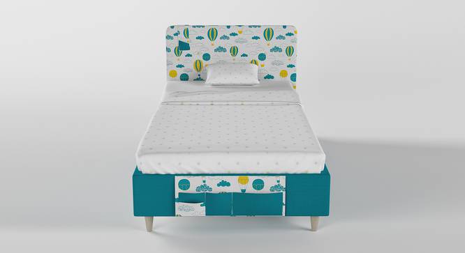 Color Play Bed-Blue (Blue, Matte Finish) by Urban Ladder - Front View Design 1 - 356403
