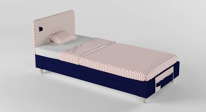 Color Play Bed-Electric Blue (Electric Blue, Matte Finish) by Urban Ladder - Cross View Design 1 - 356411