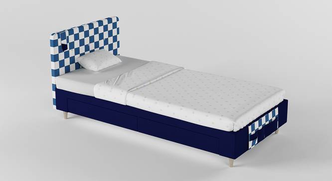 Color Play Bed-Royal Blue (Royal Blue, Matte Finish) by Urban Ladder - Cross View Design 1 - 356417