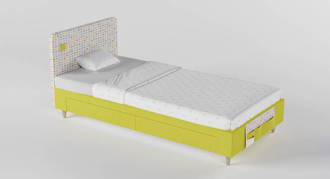 Color Play Bed-Yellow (Yellow, Matte Finish) by Urban Ladder - Cross View Design 1 - 356420
